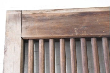 アンティーク建具　明治から大正期　木味が際立つ格子蔵戸1枚　(R-086503)