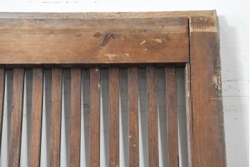 アンティーク建具　明治から大正期　木味が際立つ格子蔵戸1枚　(R-086503)