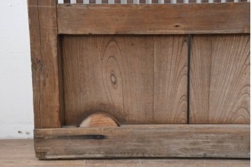 アンティーク建具　明治から大正期　木味が際立つ格子蔵戸1枚　(R-086503)