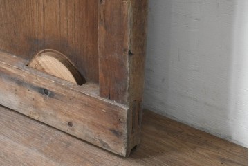 アンティーク建具　明治から大正期　木味が際立つ格子蔵戸1枚　(R-086503)