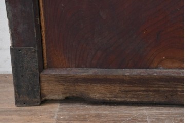 アンティーク建具　明治から大正期　きつね格子の意匠が美しい蔵戸1枚　(R-086505)