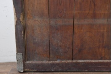 アンティーク建具　明治期　檜(ヒノキ)材・欅(ケヤキ)材　彫刻(鳳凰)入り金具が目を惹く重厚な庄内蔵戸1枚　(R-086507)