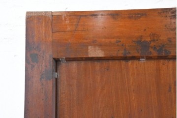 アンティーク建具　明治から大正期　重厚感のある総欅(ケヤキ)材一枚板の蔵戸1枚　(R-086508)