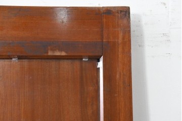 アンティーク建具　明治から大正期　重厚感のある総欅(ケヤキ)材一枚板の蔵戸1枚　(R-086508)
