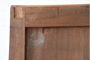 アンティーク建具　明治から大正期　重厚感のある総欅(ケヤキ)材一枚板の蔵戸1枚　(R-086508)