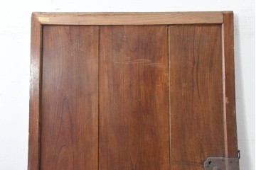 アンティーク建具　明治から大正期　欅(ケヤキ)材　木色の自然な濃淡が味わい深い蔵戸1枚　(R-086514)
