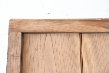 アンティーク建具　明治から大正期　欅(ケヤキ)材　木色の自然な濃淡が味わい深い蔵戸1枚　(R-086514)