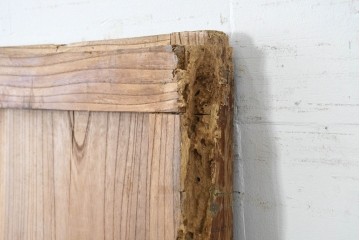 アンティーク建具　明治から大正期　欅(ケヤキ)材　木色の自然な濃淡が味わい深い蔵戸1枚　(R-086514)