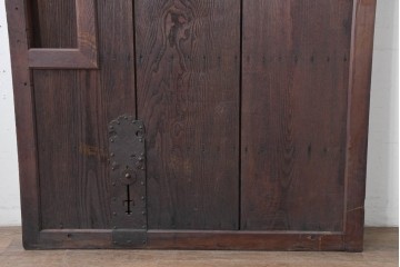 アンティーク建具　明治から大正期　栗(クリ)材の波打つ木目が美しい蔵戸1枚　(R-086516)