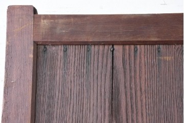 アンティーク建具　明治から大正期　栗(クリ)材の波打つ木目が美しい蔵戸1枚　(R-086516)
