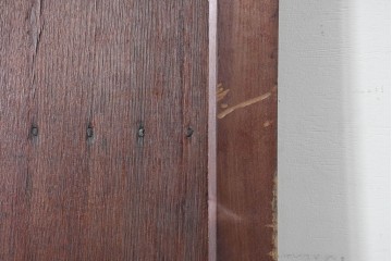 アンティーク建具　明治から大正期　栗(クリ)材の波打つ木目が美しい蔵戸1枚　(R-086516)