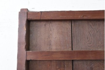 アンティーク建具　明治から大正期　栗(クリ)材の波打つ木目が美しい蔵戸1枚　(R-086516)