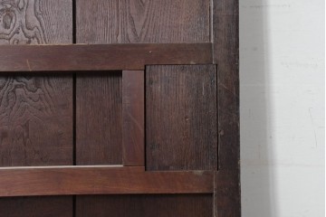 アンティーク建具　明治から大正期　栗(クリ)材の波打つ木目が美しい蔵戸1枚　(R-086516)