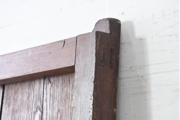 アンティーク建具　明治から大正期　栗(クリ)材の波打つ木目が美しい蔵戸1枚　(R-086516)