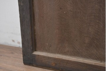 アンティーク建具　明治から大正期　栗(クリ)材　細やかな縦桟格子の蔵戸1枚　　(R-086520)