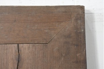 アンティーク建具　明治から大正期　栗材　モダンデザイン　框のないシンプルな蔵戸1枚　(R-086524)