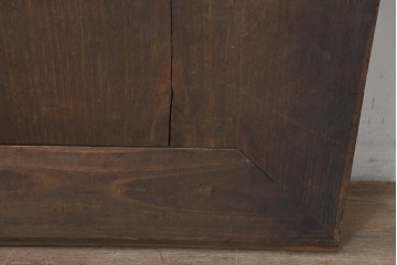 アンティーク建具　明治から大正期　栗材　モダンデザイン　框のないシンプルな蔵戸1枚　(R-086524)