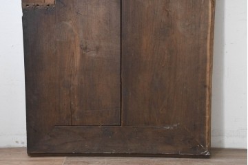 アンティーク建具　明治から大正期　栗材　モダンデザイン　框のないシンプルな蔵戸1枚　(R-086524)