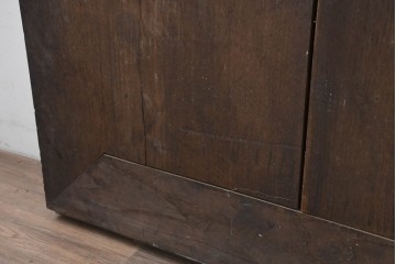 アンティーク建具　明治から大正期　栗材　モダンデザイン　框のないシンプルな蔵戸1枚　(R-086524)