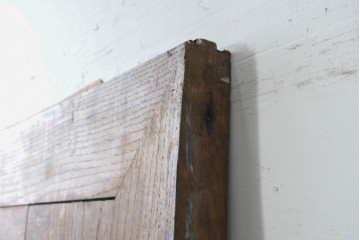 アンティーク建具　明治から大正期　栗材　モダンデザイン　框のないシンプルな蔵戸1枚　(R-086524)