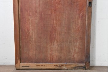 アンティーク建具　明治から大正期　希少デザイン!!　鉄格子に金網入りの重厚な蔵戸1枚　　(R-086527)