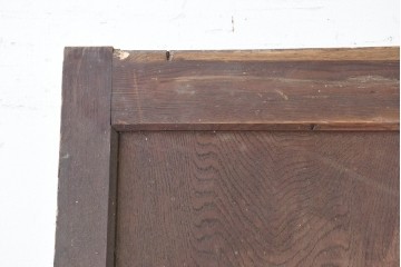 アンティーク建具　明治から大正期　珍品!　総欅(ケヤキ)材　両側にある錠前金具が重厚な趣を添える蔵戸1枚　(R-086532)