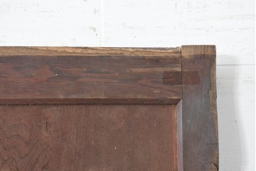 アンティーク建具　明治から大正期　珍品!　総欅(ケヤキ)材　両側にある錠前金具が重厚な趣を添える蔵戸1枚　(R-086532)