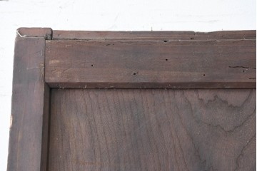 アンティーク建具　明治から大正期　欅材の力強い木目と金具の意匠が目を引く蔵戸1枚　(R-086533)