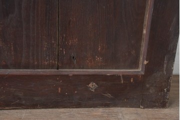 アンティーク建具　明治から大正期　栗材　重厚な佇まいと細やかな格子が目を引く格子蔵戸1枚　(R-086534)