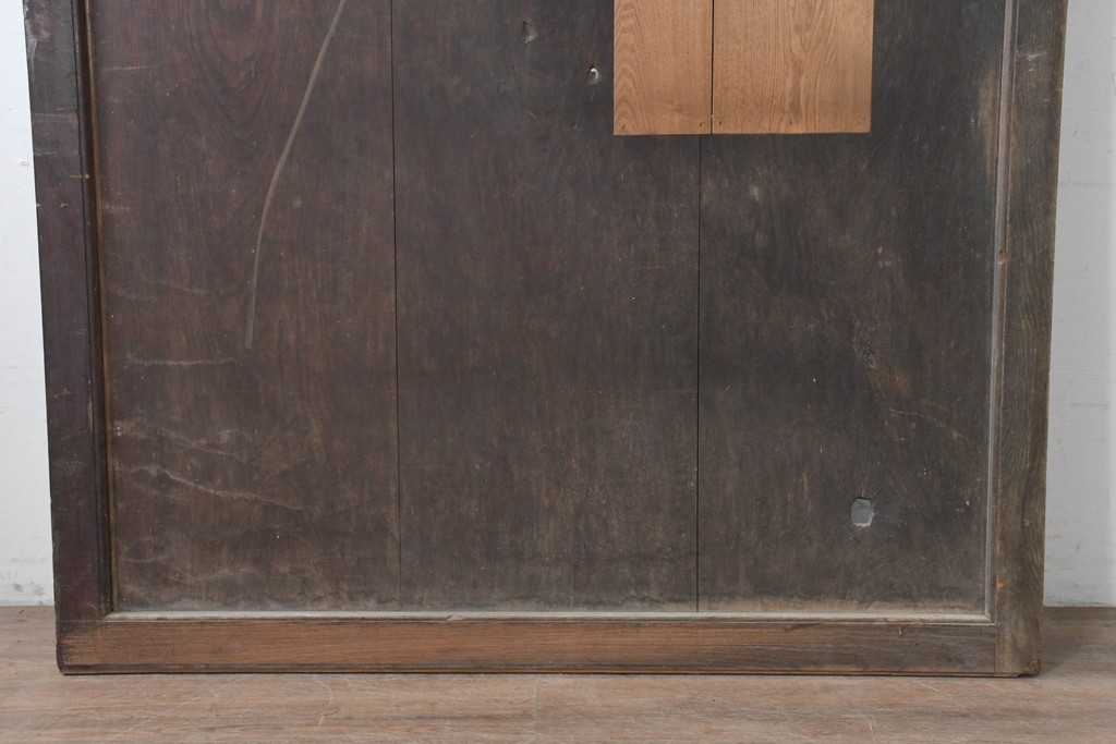 アンティーク建具　明治から大正期　総欅(ケヤキ)材　力強い木目が目を引く蔵戸1枚　(R-086536)