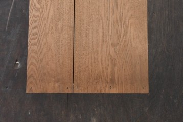 アンティーク建具　明治から大正期　総欅(ケヤキ)材　力強い木目が目を引く蔵戸1枚　(R-086536)