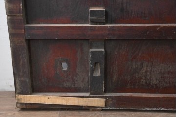 アンティーク建具　明治から大正期　総欅(ケヤキ)材　力強い木目が目を引く蔵戸1枚　(R-086536)