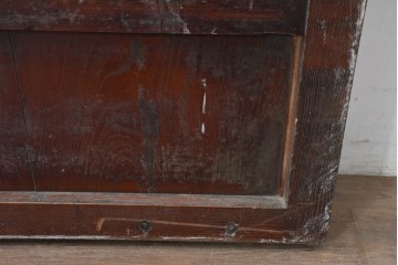 アンティーク建具　明治から大正期　総欅(ケヤキ)材　力強い木目が目を引く蔵戸1枚　(R-086536)