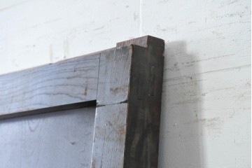 アンティーク建具　明治から大正期　総欅(ケヤキ)材　力強い木目が目を引く蔵戸1枚　(R-086536)