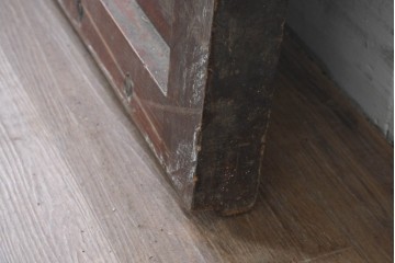 アンティーク建具　明治から大正期　総欅(ケヤキ)材　力強い木目が目を引く蔵戸1枚　(R-086536)