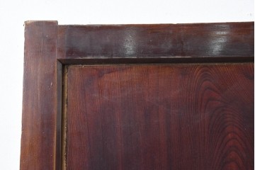 アンティーク建具　明治から大正期　欅材の趣深い風合いが魅力的な背の低い蔵戸1枚　(R-086538)