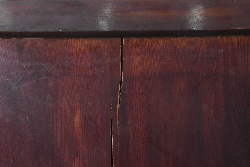 アンティーク建具　明治から大正期　欅材の趣深い風合いが魅力的な背の低い蔵戸1枚　(R-086538)