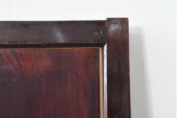 アンティーク建具　明治から大正期　欅材の趣深い風合いが魅力的な背の低い蔵戸1枚　(R-086538)