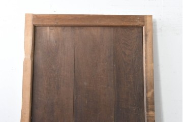 アンティーク建具　明治から大正期　古い木味が魅力のモダンな錠前金具付き蔵戸1枚　(R-086540)