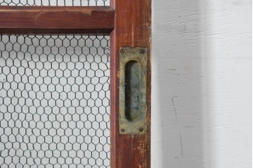 アンティーク建具　明治から大正期　立派な金具が目を引く蔵戸1枚　(R-086542)