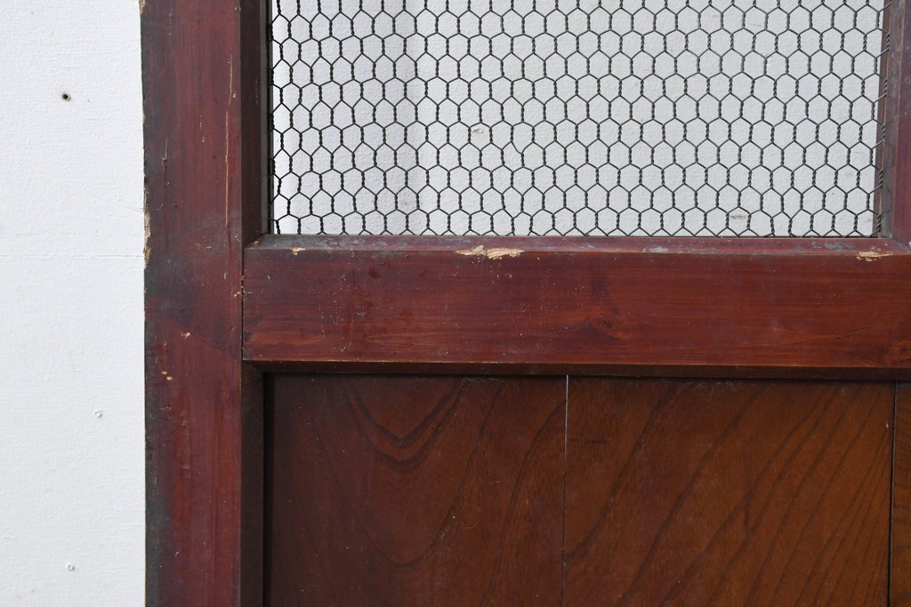 アンティーク建具　明治から大正期　立派な金具が目を引く蔵戸1枚　(R-086542)