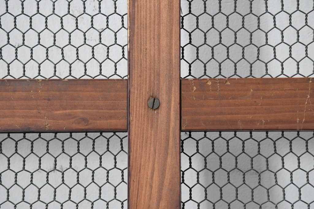 アンティーク建具　明治から大正期　立派な金具が目を引く蔵戸1枚　(R-086542)