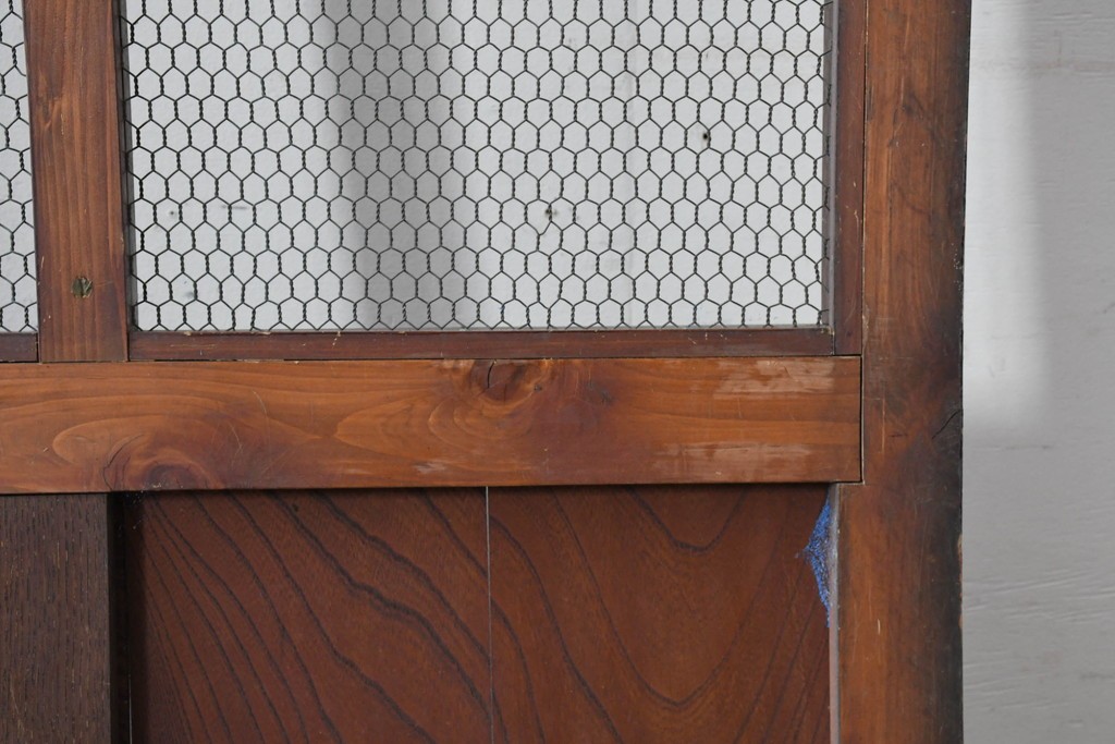 アンティーク建具　明治から大正期　立派な金具が目を引く蔵戸1枚　(R-086542)