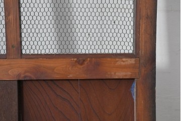 アンティーク建具　明治から大正期　立派な金具が目を引く蔵戸1枚　(R-086542)