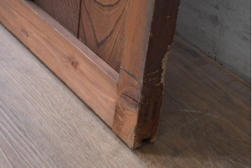アンティーク建具　明治から大正期　立派な金具が目を引く蔵戸1枚　(R-086542)