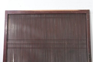 アンティーク建具　明治から大正期　細やかな格子が美しい幅広格子蔵戸1枚　(R-086543)