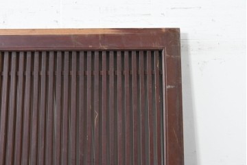 アンティーク建具　明治から大正期　細やかな格子が美しい幅広格子蔵戸1枚　(R-086543)