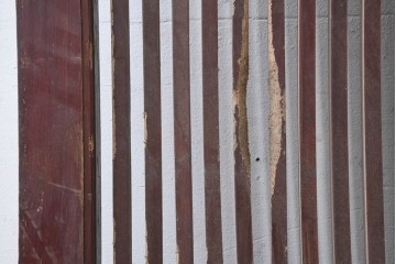 アンティーク建具　明治から大正期　細やかな格子が美しい幅広格子蔵戸1枚　(R-086543)