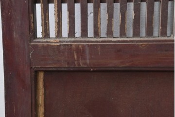 アンティーク建具　明治から大正期　細やかな格子が美しい幅広格子蔵戸1枚　(R-086543)