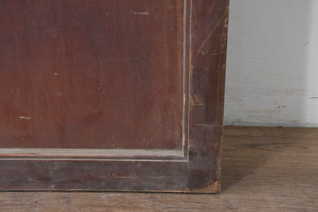 アンティーク建具　明治から大正期　細やかな格子が美しい幅広格子蔵戸1枚　(R-086543)